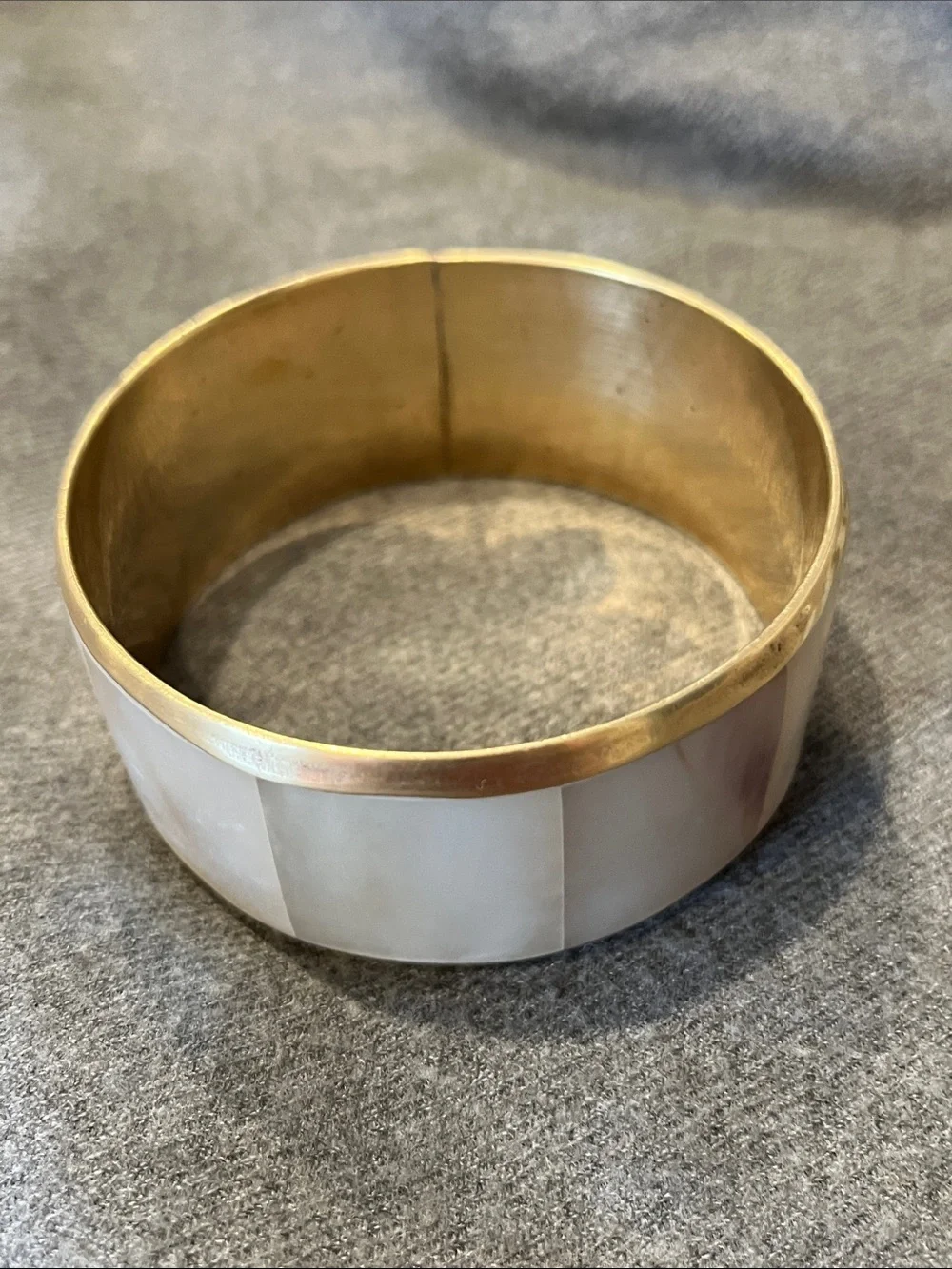 Pair of Brass MOP Bangle Bracelets